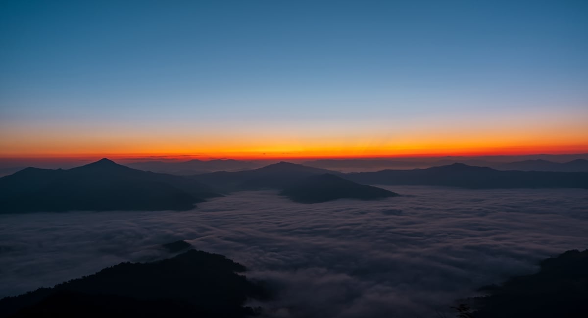 beautiful landscape on the mountains against sky d