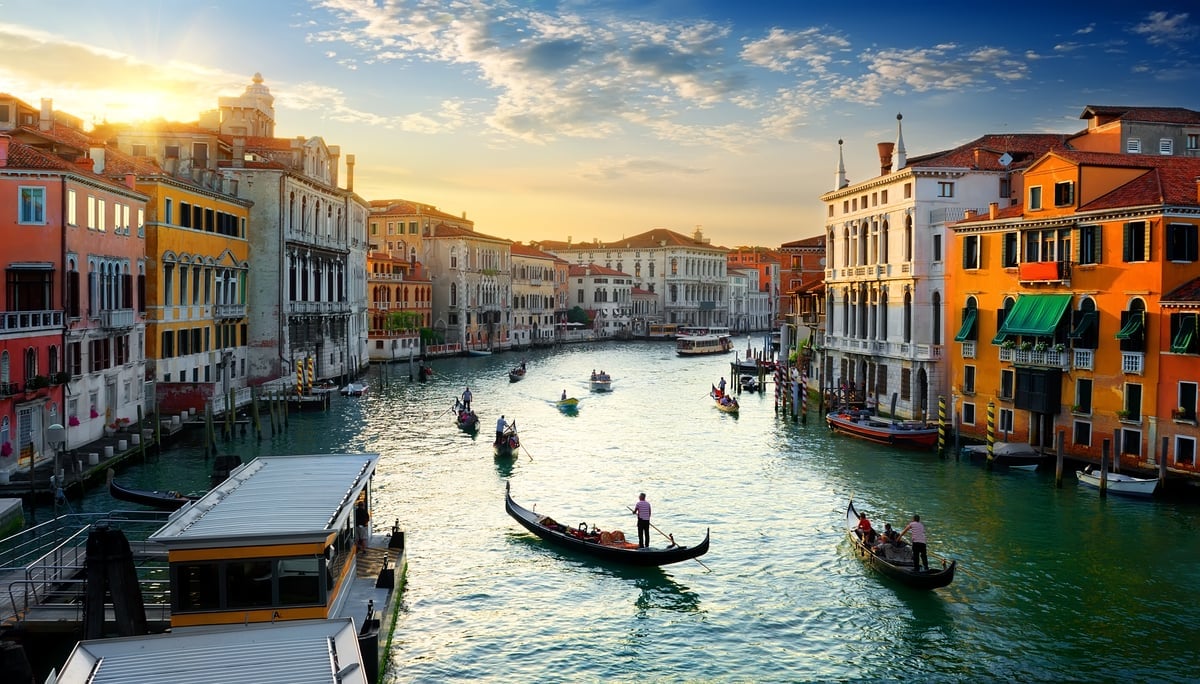grand canal at sunset